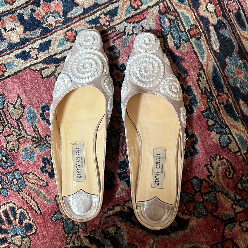 Vintage Jimmy Choo Mule Flats